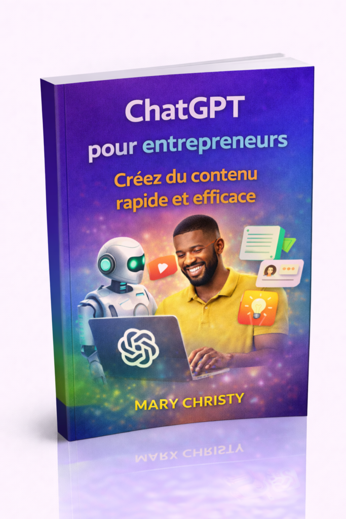 Couverture de l’ebook ChatGPT pour entrepreneurs : créez du contenu rapide et efficace