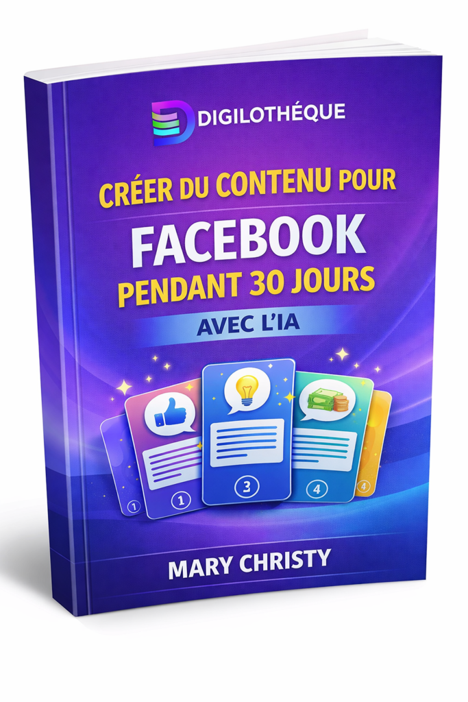 Couverture de l’ebook Créer du contenu Facebook avec l’IA