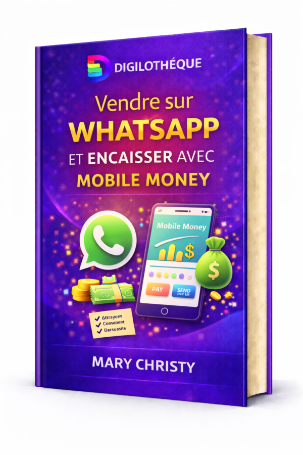 Couverture de l’ebook Vendre sur WhatsApp et encaisser avec Mobile Money