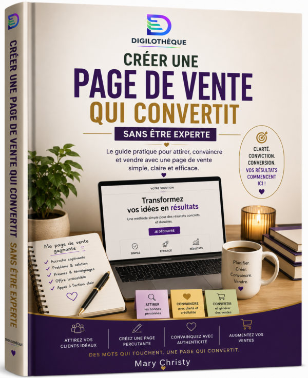 Couverture de l’ebook Créer une page de vente qui convertit sans être experte