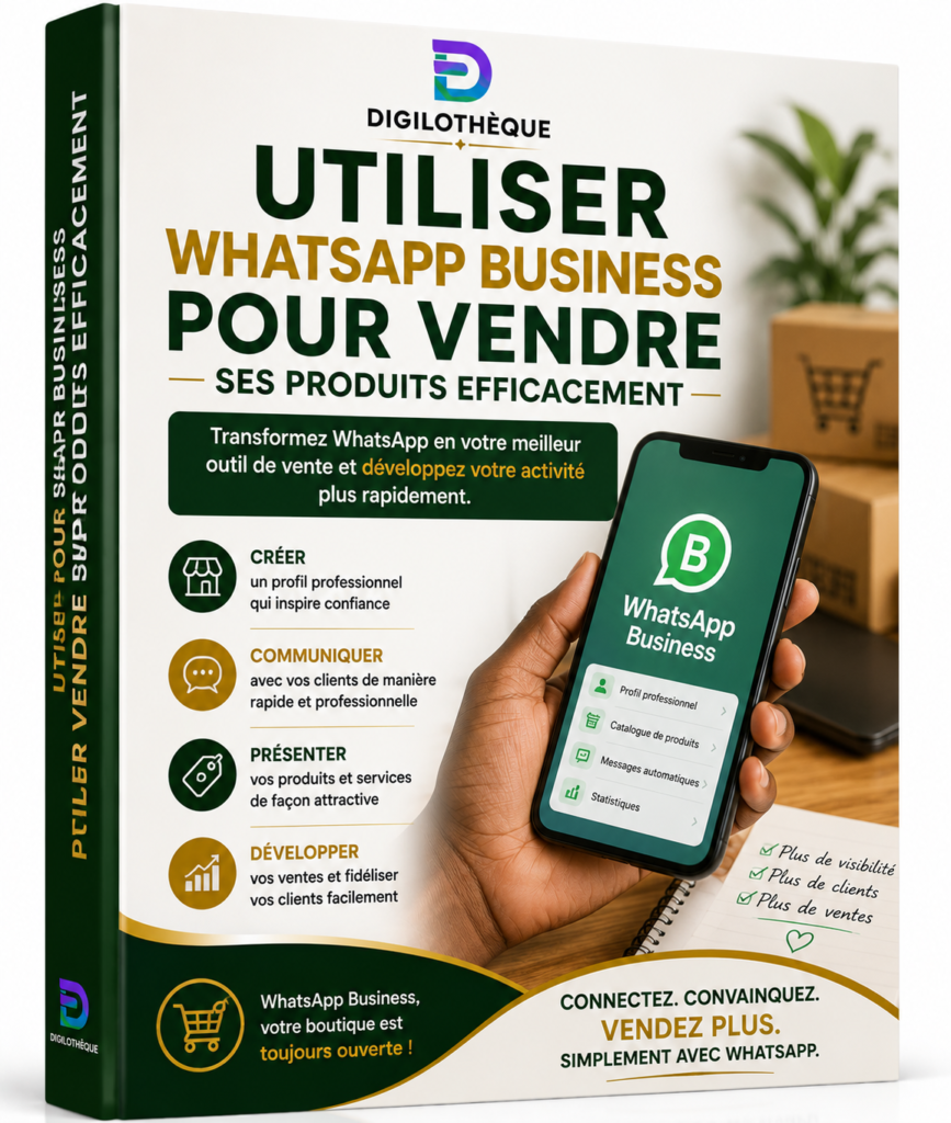 Couverture de l’ebook Utiliser WhatsApp Business pour vendre ses produits efficacement
